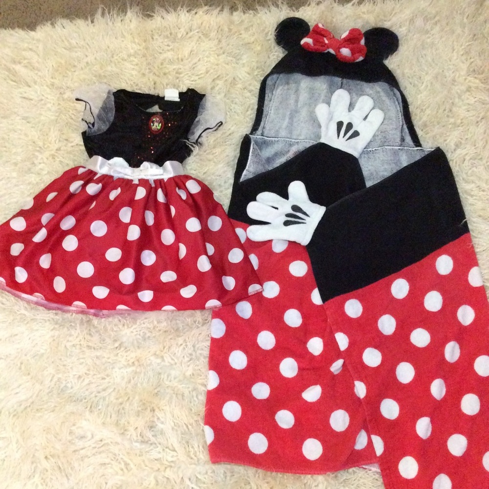 Disney Minnie Mouse Dress and bath towel